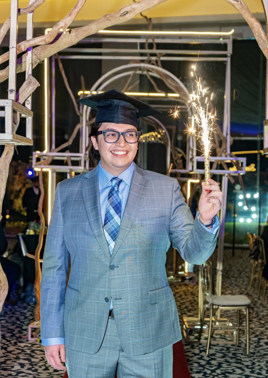 Graduado con sparkler